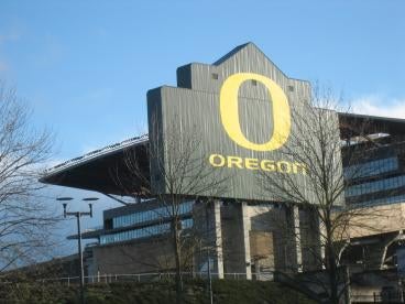 Oregon Ducks statuim sign eugene oregon 
