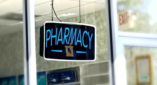 pharmacy signs in the subway