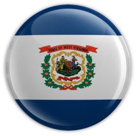 west virginia flag button