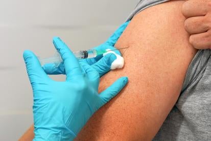 Vaccine in arm 
