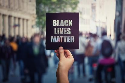 Black lives matter sign 
