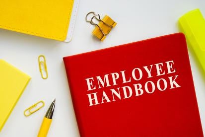 employee handbook about to be burned