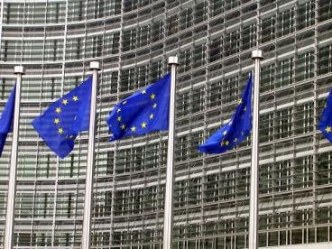 EU, Commission, flags