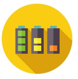 battery icon, energy storage, energy efficiency