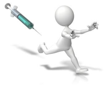 running away from syringe 