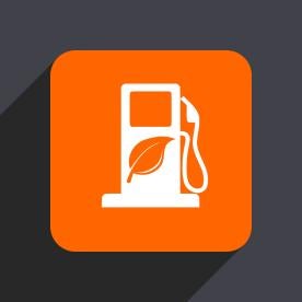 orange, fuel pump, leaf, symbol