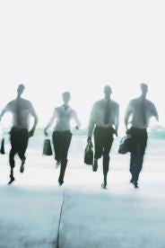 business people running, business insurance