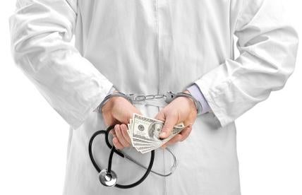 cuffed doctor, sweeps, healthcare fraud