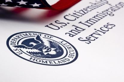 USCIS Immigration Services logo on an envelope