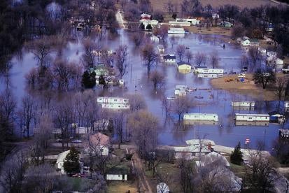 severe floods flooding after a hurricane