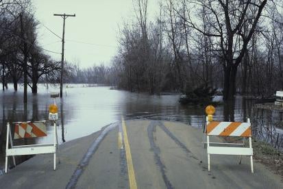 flooded road, lousiana, irs
