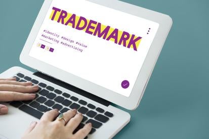 Trademark on laptop 