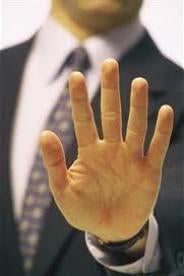 stop hand five fingers
