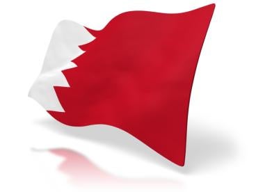 flag, flowing, bahrain, red, white