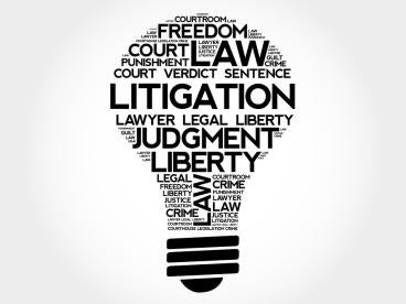 lightbulb, law, litigation, idea