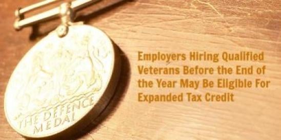 Employers Hiring Qualified Veterans Before the End of the Year May Be Eligible F