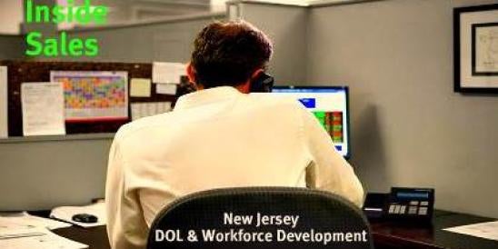 Inside Sales NJ DOL & Workforce Development - Man on phone in office