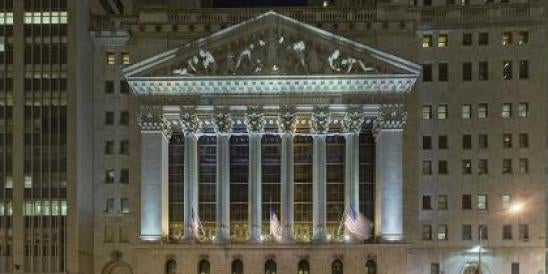 New York Stock Exchange building where shareholders' votes are counted