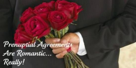 Flowers behind back - prenuptial agreements divorce law 