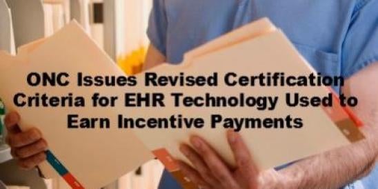 ONC Issues Criteria for EHR Technology