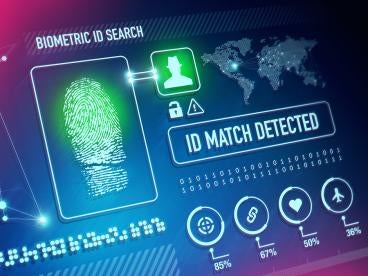 Biometric ID Search showing ID match detected off a fingerprint