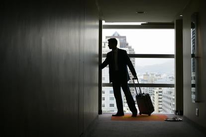 Businessman Travelling with Luggage