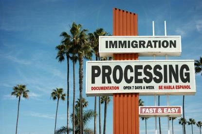 immigration processing sign 