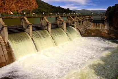 hydroelectric power generating dam in the western US