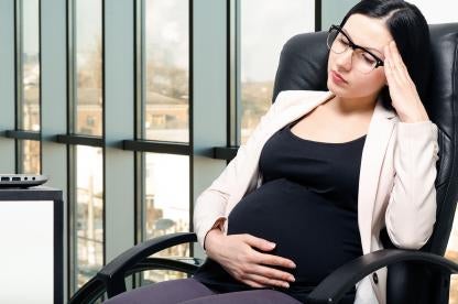 pregnant woman worried about personal privacy
