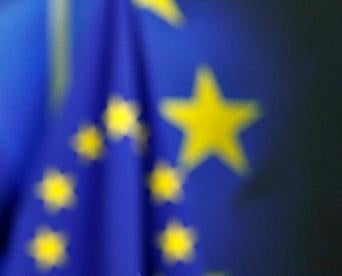EU blurred flag, sanctions, chemical weapons